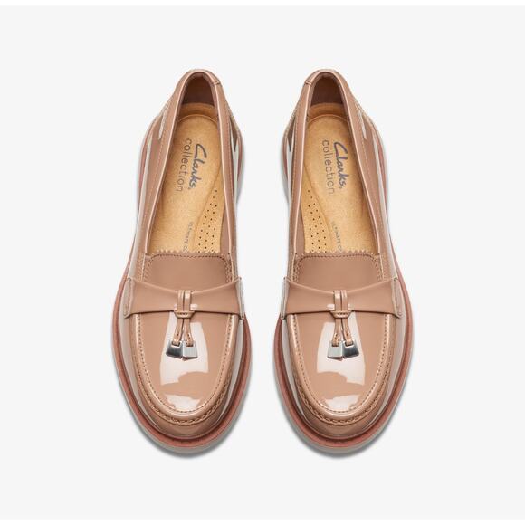 Clark’s Westlynn Bella Warm Beige Chunky Loafer Size  8.5 Preppy Trendy Classic - Picture 1 of 7